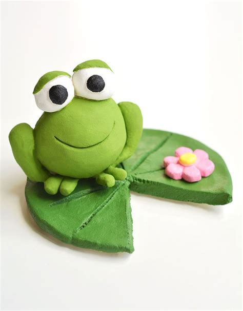 clay frog step by step|simple clay frog.